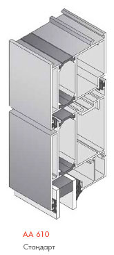 Дверная система AA610 Kawneer