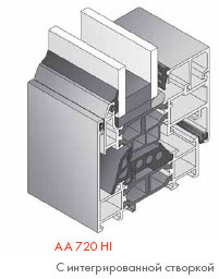 Профильная система окон и дверей AA720HI Integral Kawneer